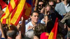 El líder de Ciudadanos, Albert Rivera, en la manifestación por la unidad de España del pasado domingo en Madrid / EFE