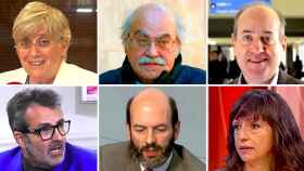 La intelligentsia del procés; Clara Ponsatí, Mas-Colell, Carles Boix, Xavier Sala Martí, Jordi Galí y Montserrat Gibernau / CG