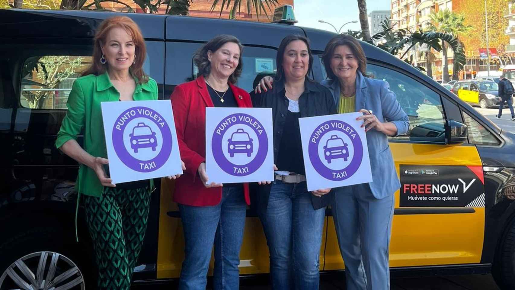 Free Now presenta los puntos violeta de sus taxis en Barcelona / CEDIDA