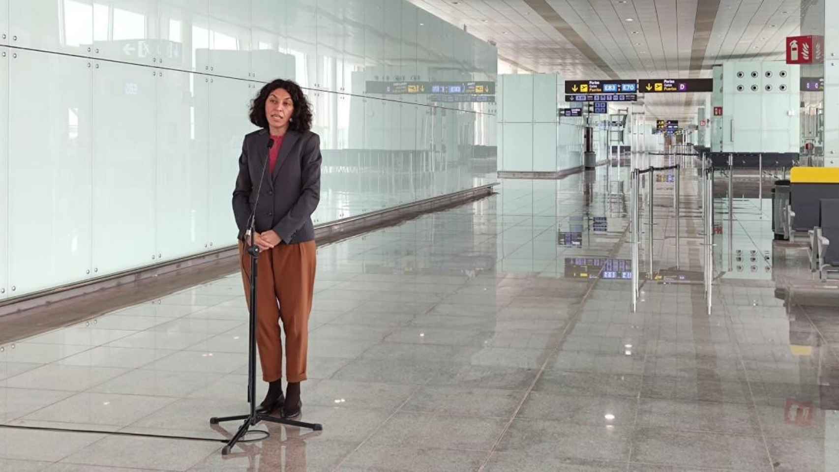 La directora del Aeropuerto Josep Tarradellas Barcelona-El Prat, Silvia Corrochano / EP