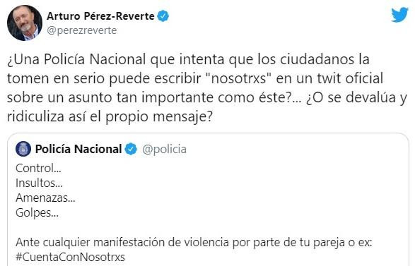 La queja del escritor Arturo Pérez-Reverte en redes sociales / TWITTER