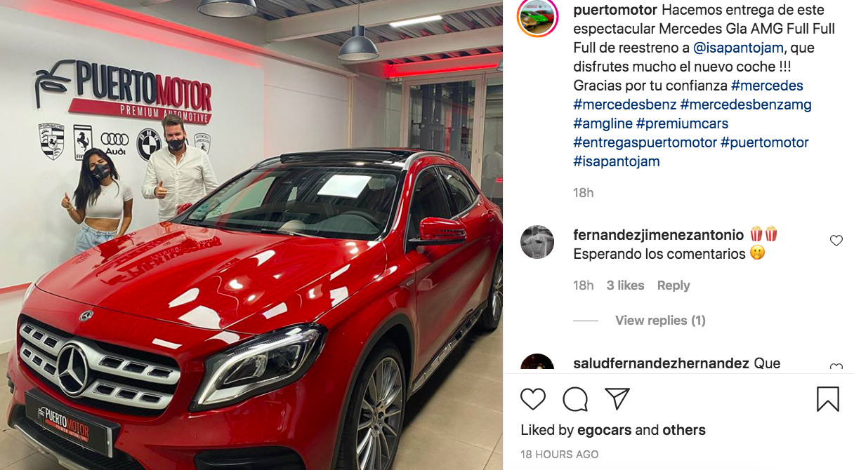 Chabelita presume de su nuevo coche en las redes sociales / INSTAGRAM