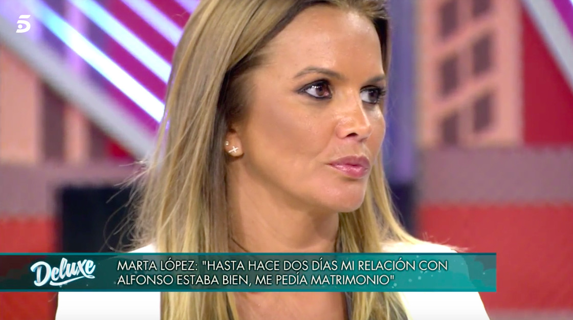 Marta López a su paso por el programa 'Sábado Deluxe' / MEDIASET