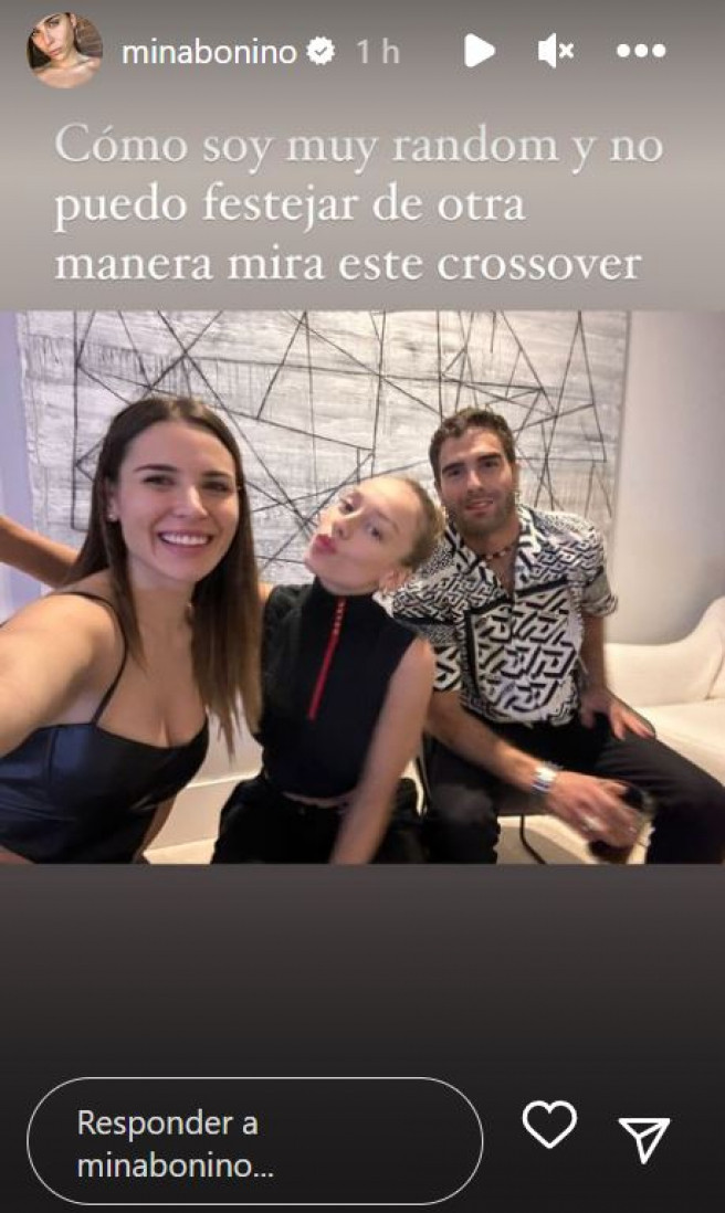Mina Bonino, junto a Ester Expósito y Nico Furtado / INSTAGRAM