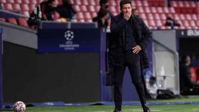 Simeone en un partido del Atlético de Madrid / EFE