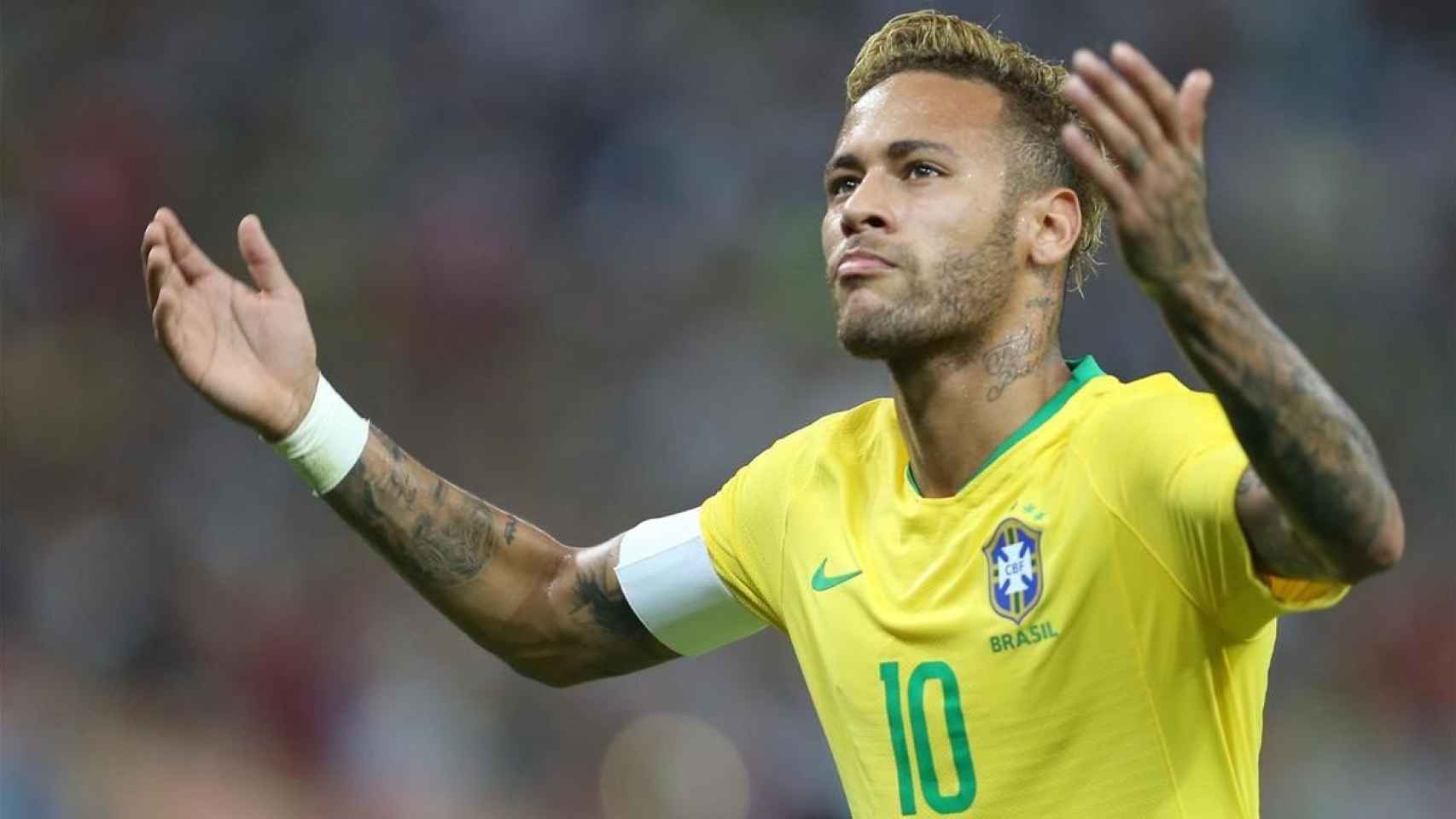 Neymar en un partido con la selección de Brasil / EFE