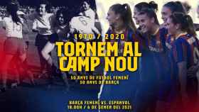 Cartel del partido del Barça Femenino para el derbi / FC Barcelona