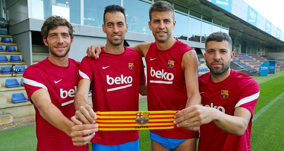 Los capitanes y 'vacas sagradas' del Barça son Busquets, Piqué, Sergi Roberto y Jordi Alba / FCB
