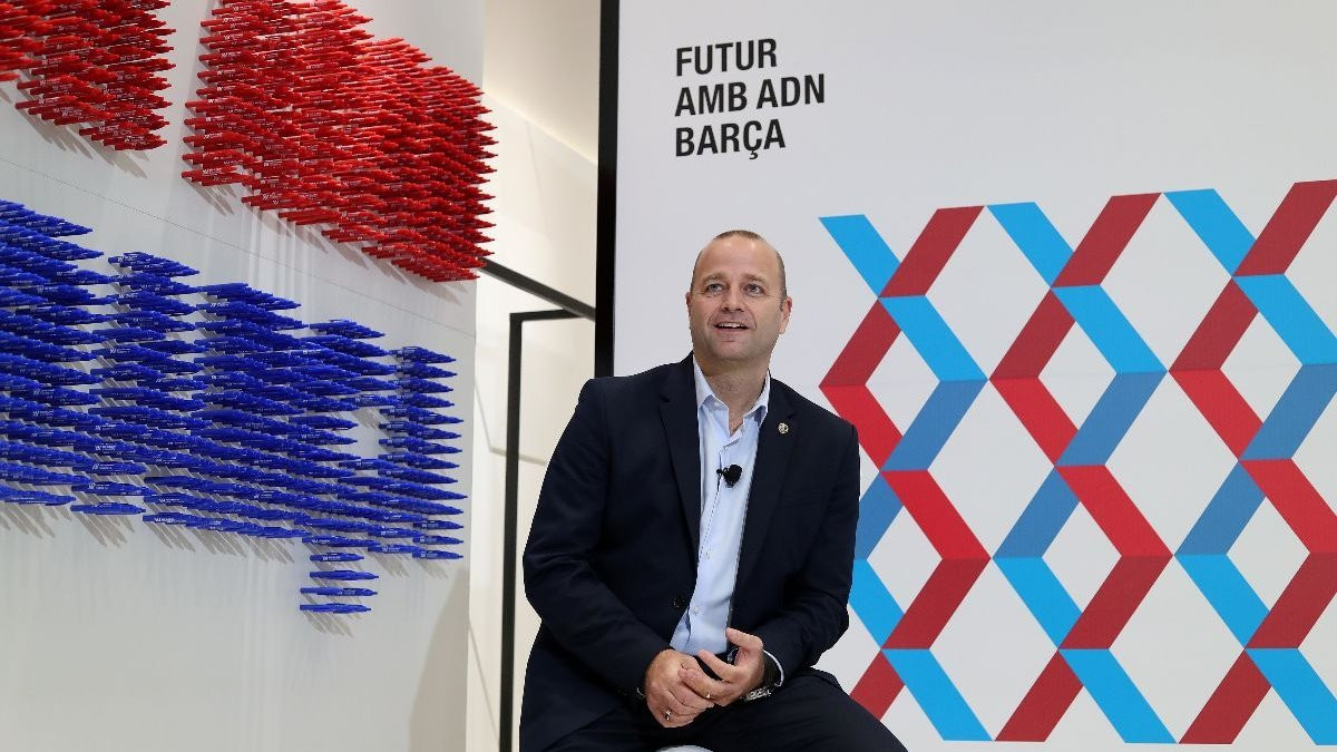 Xavier Vilajoana en un acto en su sede / 'Futur amb ADN Barça'