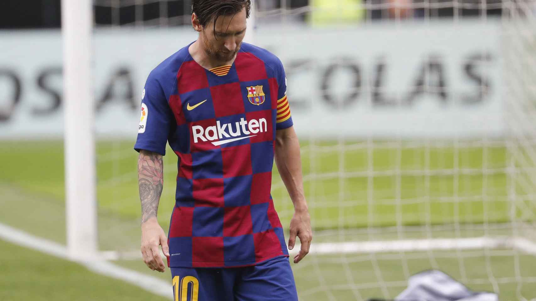 Leo Messi, cabizbajo tras el empate contra el Celta | EFE