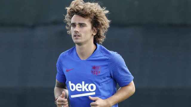 Antoine Griezmann en un entrenamiento con el Barça EFE