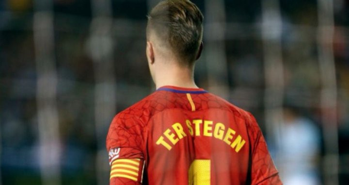 Ter Stegen, en un partido como capitán del Barça | EFE