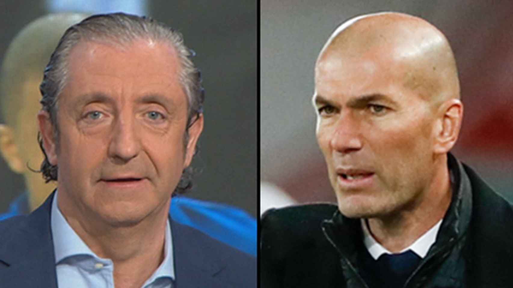 Josep Pedrerol y Zinedine Zidane en un montaje / EL CHIRINGUITO TV