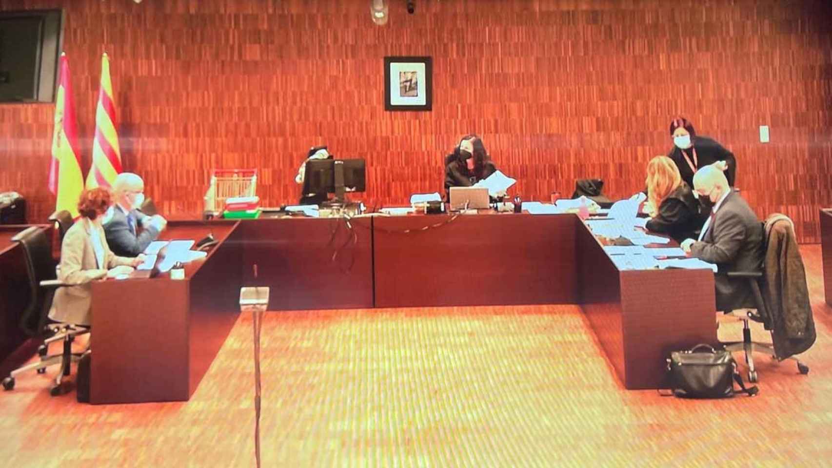 Imagen del juicio contra el 'expresident' de la Generalitar Quim Torra, que no ha comparecido ante el juez / EUROPA PRESS