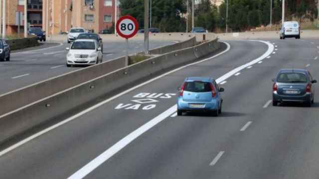 La C-31 a la altura de Badalona, que se conectará con Barcelona a través de un carril bus