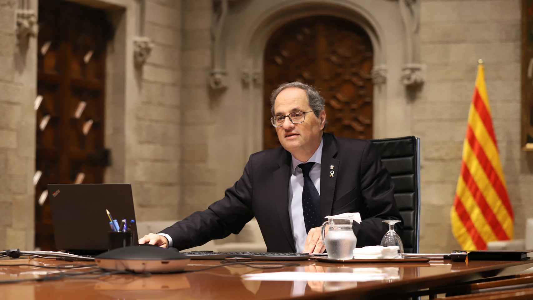 El presidente Quim Torra en el Palau de la Generalitat / EP