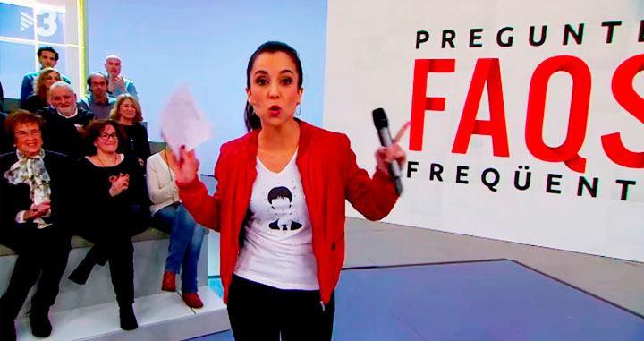 Laura Rosel, presentadora del programa de TV3 'Preguntes Freqüents', estaba anunciada en un acto de Òmmium Cultural / CG