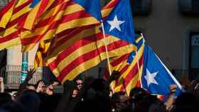 Movilización central en Girona con motivo de la jornada convocada por los sucesos del 1-O / EFE