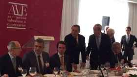 José María Aznar al comienzo de su intervención ante la Asociación Valenciana de Empresarios (AVE) / EUROPA PRESS