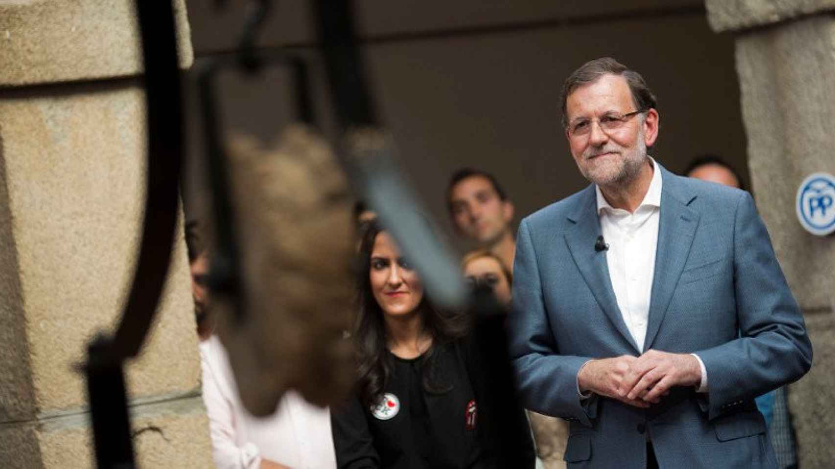 El presidente del Gobierno y del PP, Mariano Rajoy, en un acto de su partido el pasado fin de semana en Mora (Toledo).