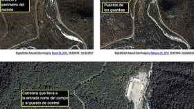 Comparación de tres imágenes (2011, 2012 y 2013) de uno de los campos de concentración de prisioneros políticos en Corea del Norte