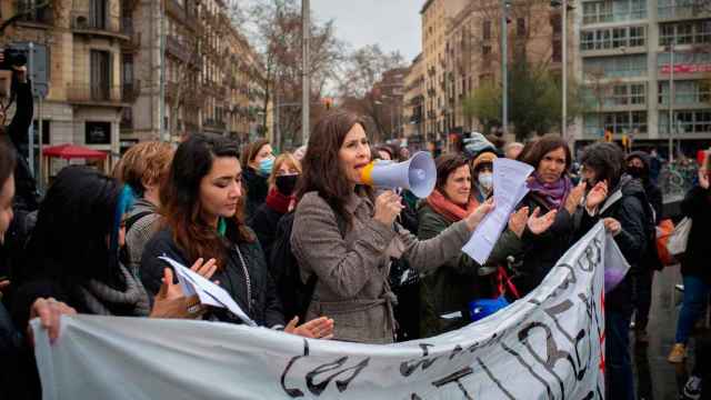 Concentración de periodistas en el 8M en Barcelona / EP