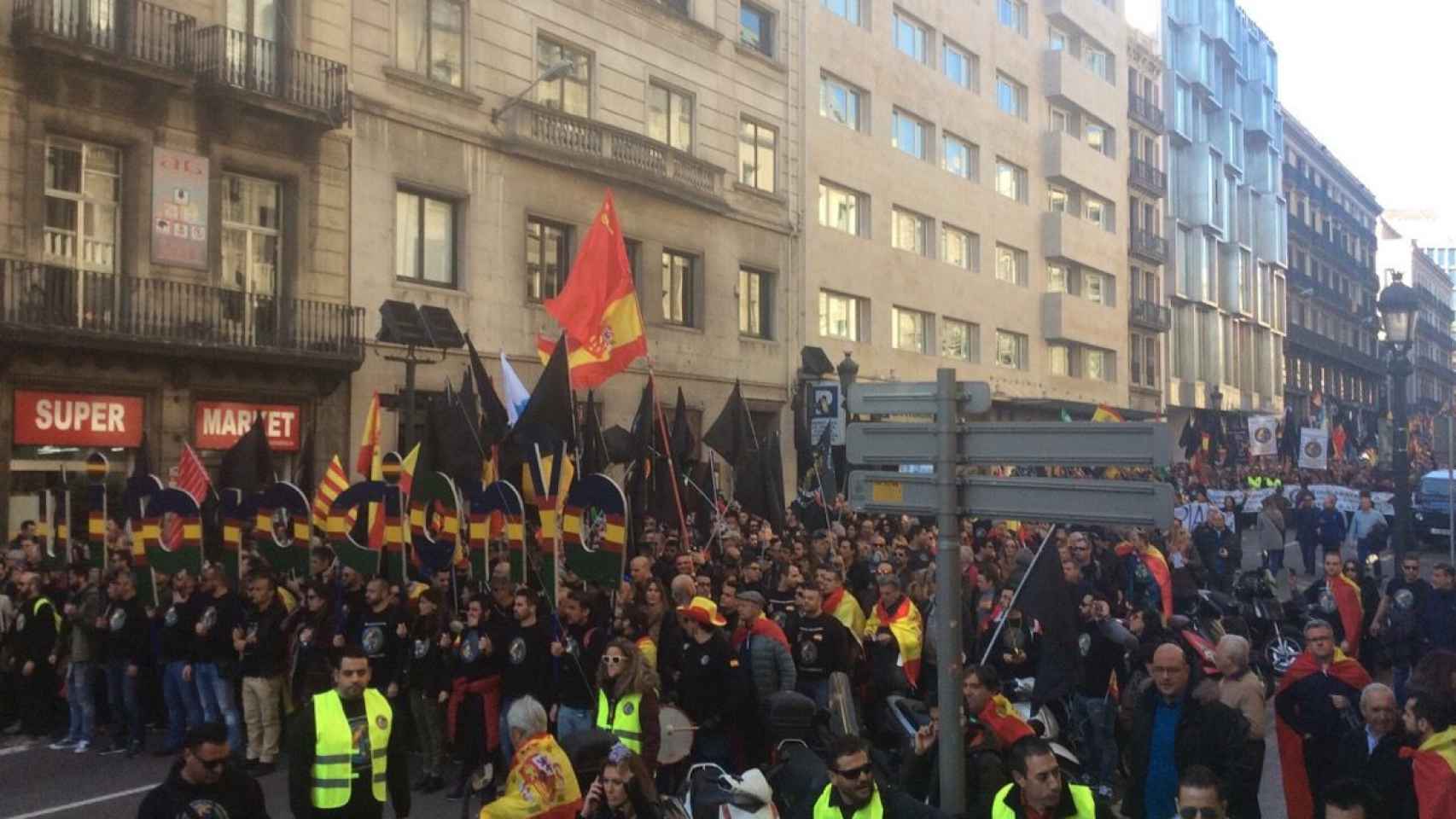 Manifestación de policías en Barcelona por la equiparación salarial / CG