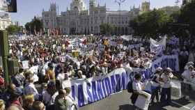 Una de las protestas masivas de Madrid contra el deterioro de la sanidad pública.