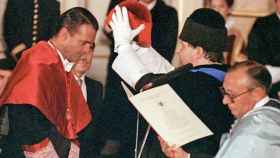 Mario Conde, durante su investidura como doctor Honoris Causa por la Universidad Complutense de Madrid, en 1993.