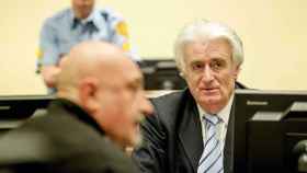 El exlíder serbobosnio Radovan Karadzic en el Tribunal Penal para la Antigua Yugoslavia.