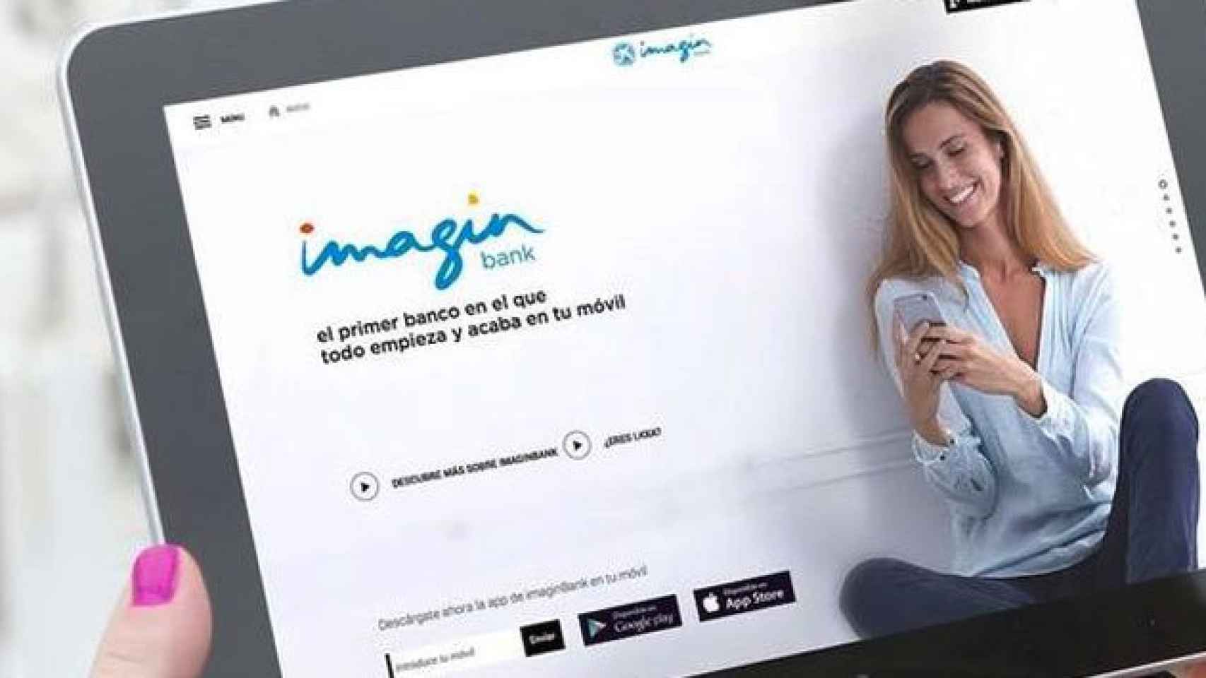 Imagen promocional de la aplicación 'imaginBank' de Caixabank.