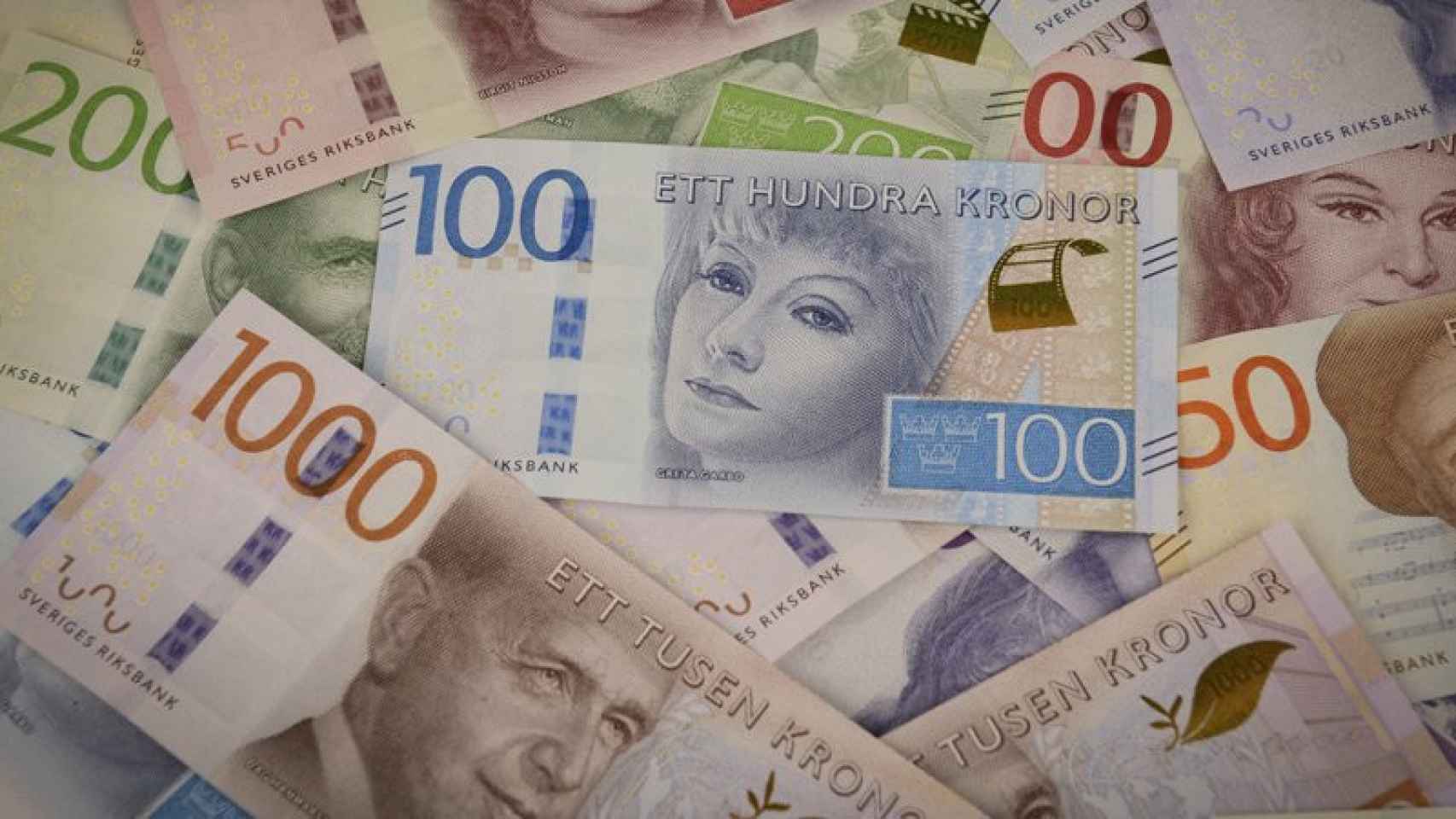Billetes de coronas suecas.