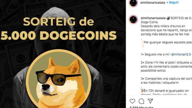 Un millonario catalán regala criptomonedas en Instagram / INSTAGRAM