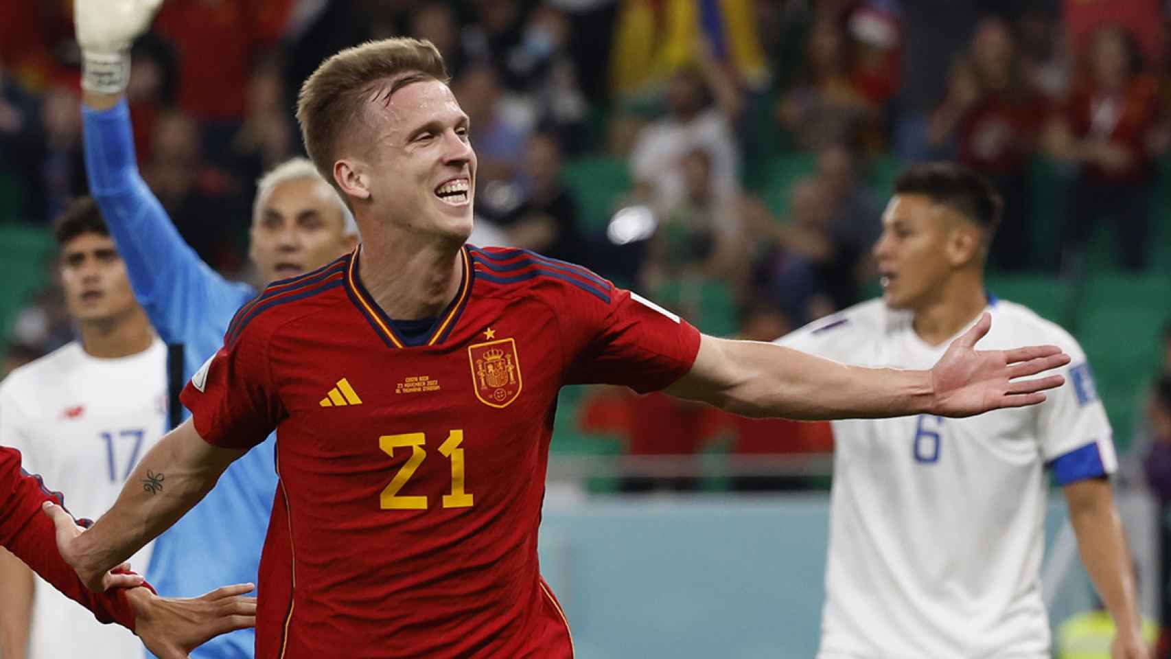 Dani Olmo, autor del primer gol en la victoria de España contra Costa Rica / EFE