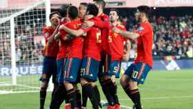 Los jugadores de la Roja celebrando un gol / Twitter