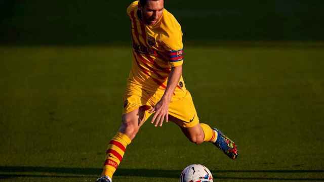 Leo Messi en el partido contra el Nàstic / EFE