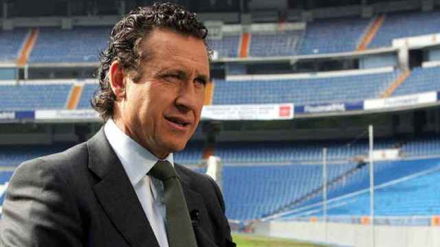 Jorge Valdano, durante una entrevista en el Bernabéu/ EFE