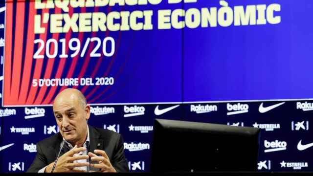 Jordi Moix, en la presentación del balance económico 2019-2020 | FCB
