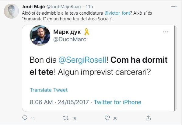 Jordi Majó recuerda la burla de Marc Duch / REDES