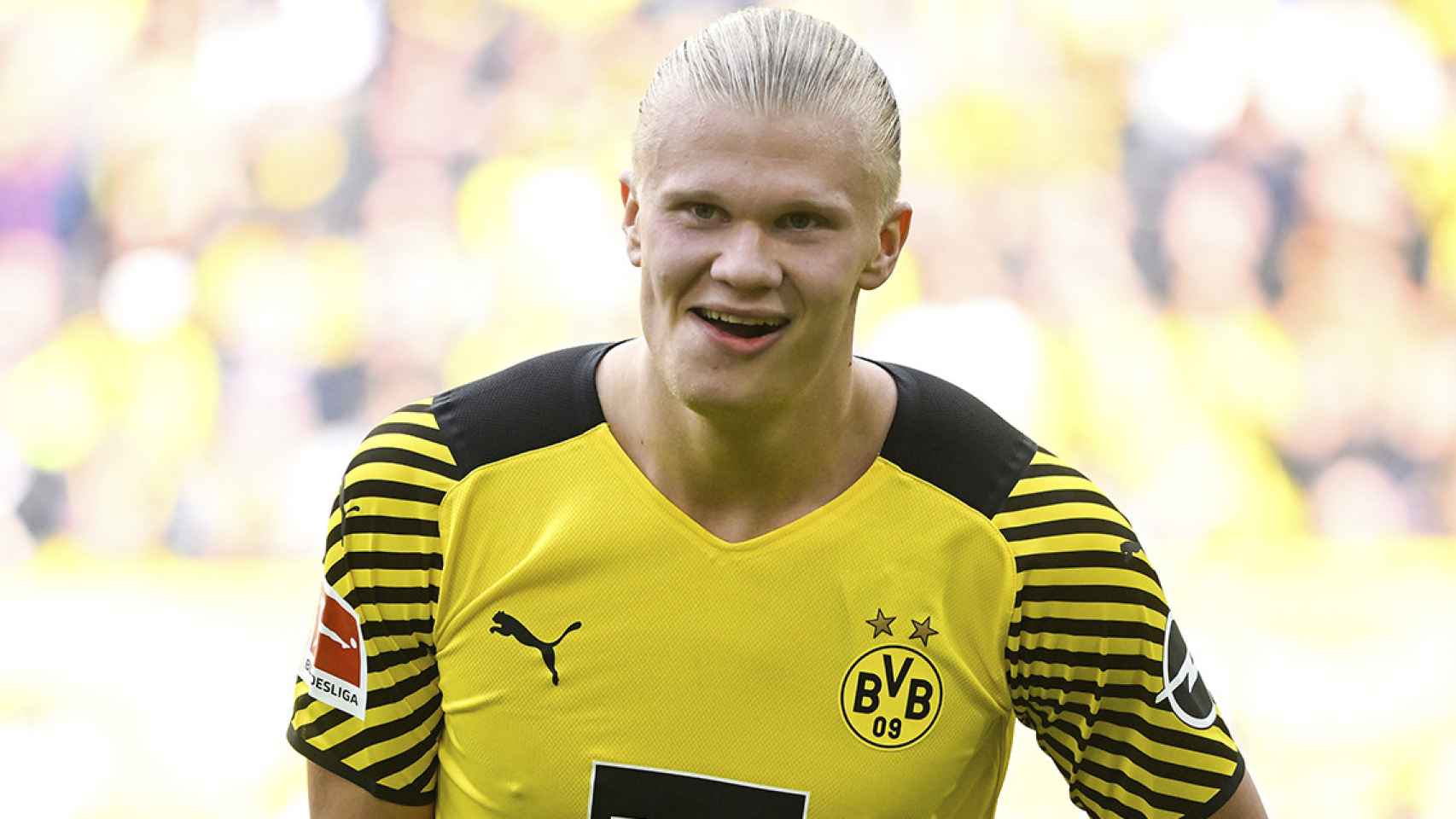 Erling Haaland, durante un partido con el Borussia Dortmund en la presente temporada / EFE