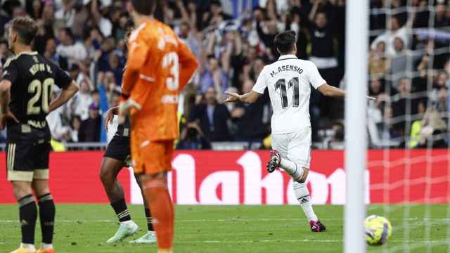 Asensio festeja su gol anotado en el triunfo del Real Madrid contra el Celta EFE
