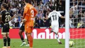 Asensio festeja su gol anotado en el triunfo del Real Madrid contra el Celta EFE