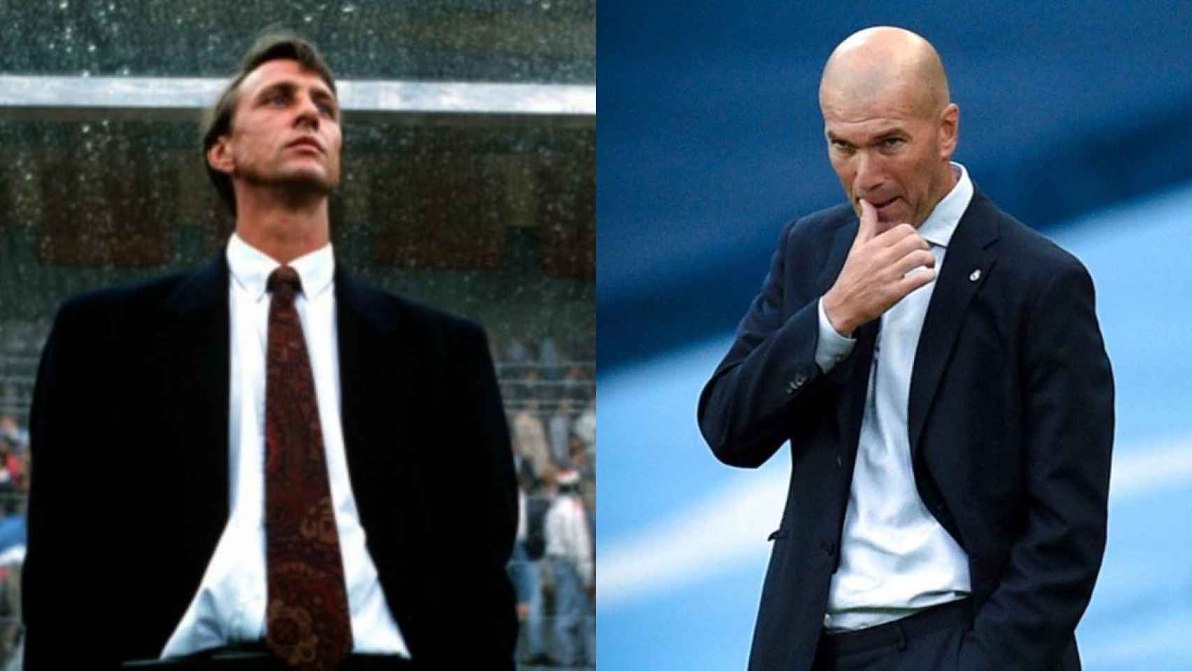 Johan Cruyff y Zinedine Zidane, en un montaje | REDES