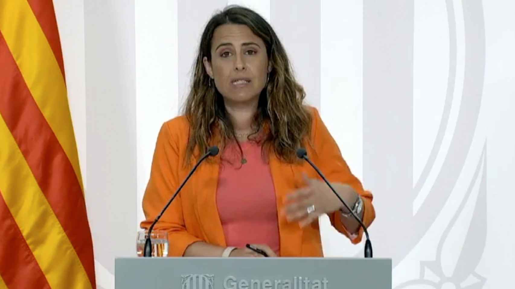 La portavoz de la Generalitat, Patrícia Plaja, en rueda de prensa / CG