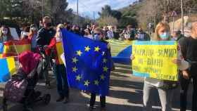 Concentración ante el consulado ruso en Barcelona en contra de la guerra contra Ucrania / EUROPA PRESS