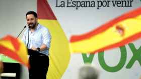 Santiago Abascal, el líder de Vox en un mitin de campaña en Andalucía / EFE