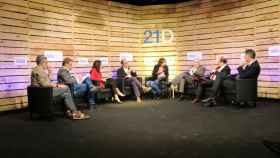 Representantes de los siete partidos que concurren a las elecciones del 21D, en el debate de Cadena Ser / TWITTER