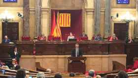 Joaquim Forn en su estreno en el Parlament esta tarde como consejero de Interior y máximo responsable de los Mossos d'Esquadra / TWITTER