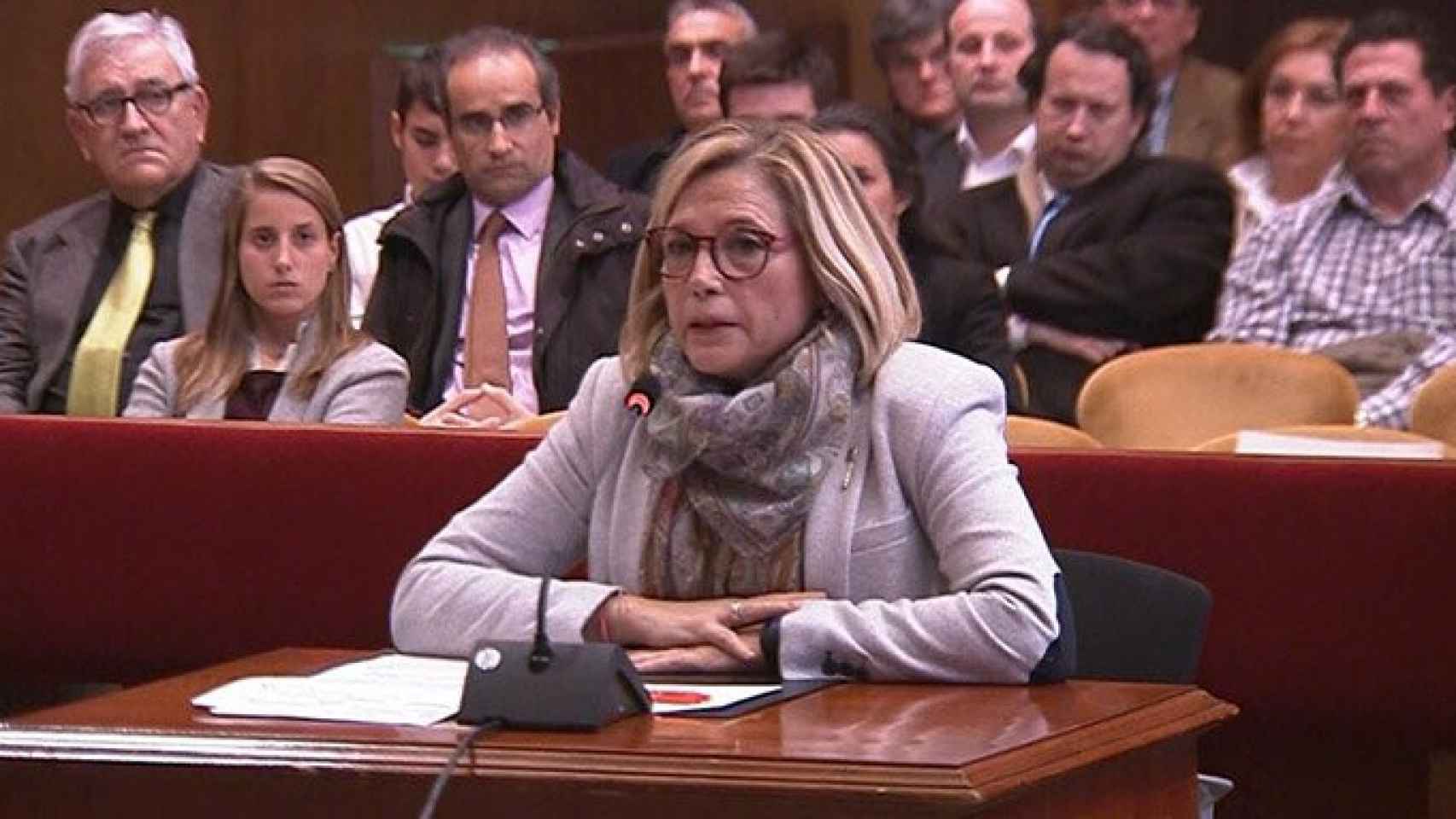 La exvicepresidenta de la Generalitat, Joana Ortega, en su intervención final en el juicio del 9N / CG