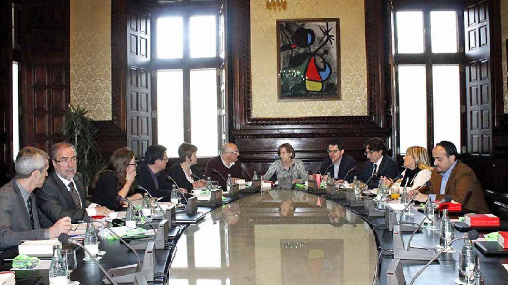 Reunión de la Mesa del Parlamento catalán.